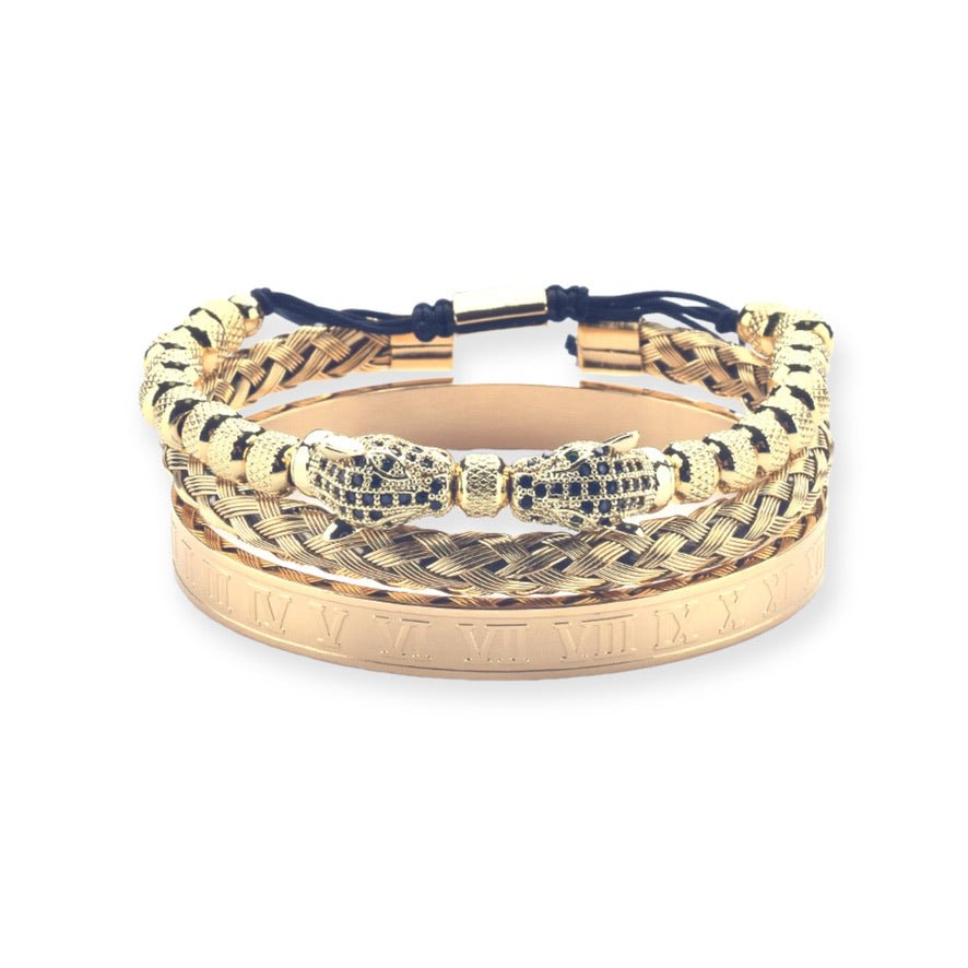 GLOBAL JEWELRY: Gold Carter Bracelets